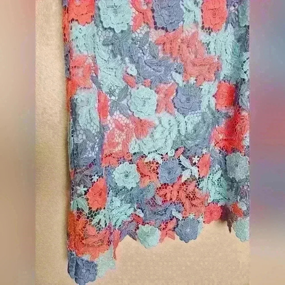 Off The Shoulder Floral Lace Midi Dress - Picture 2 of 10